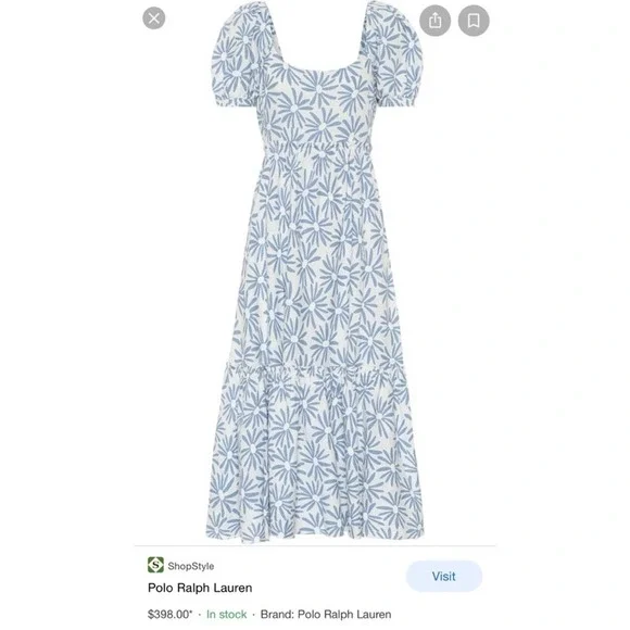 New Ralph Lauren Linen Long Floral Dress - Picture 5 of 16